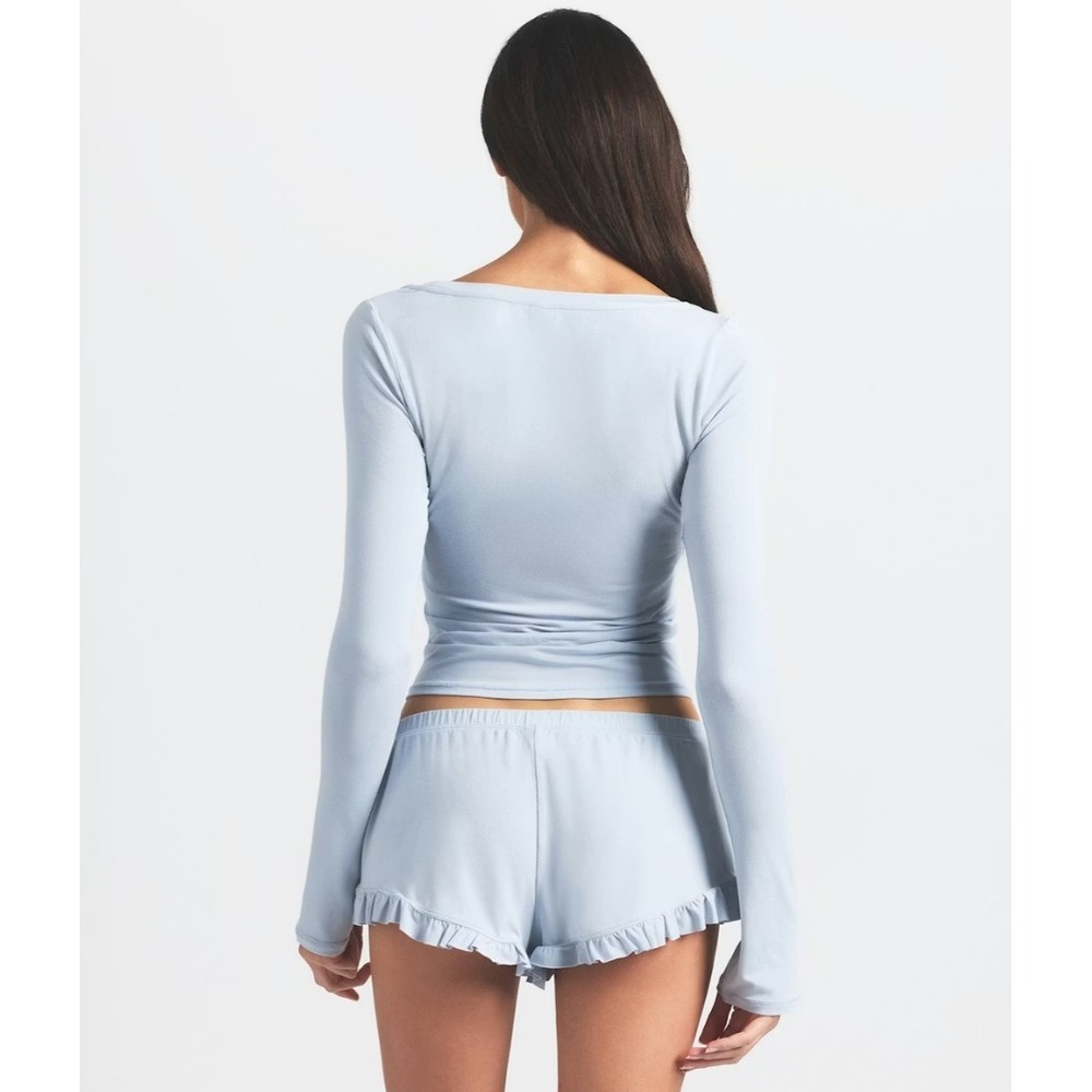Skims Sleep Scoop Neck Top Sleep ST-SST-11138W Zen Blue Medium - Picture 7 of 8
